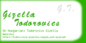 gizella todorovics business card